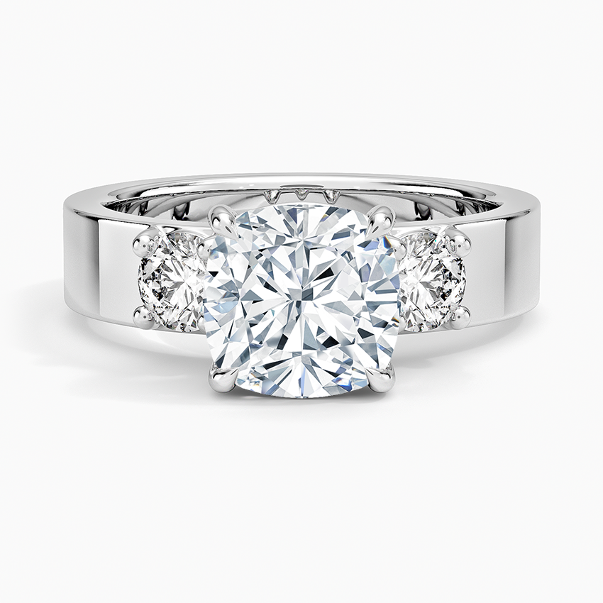 Blair Cushion lab-grown diamond ring, top, 2 ct