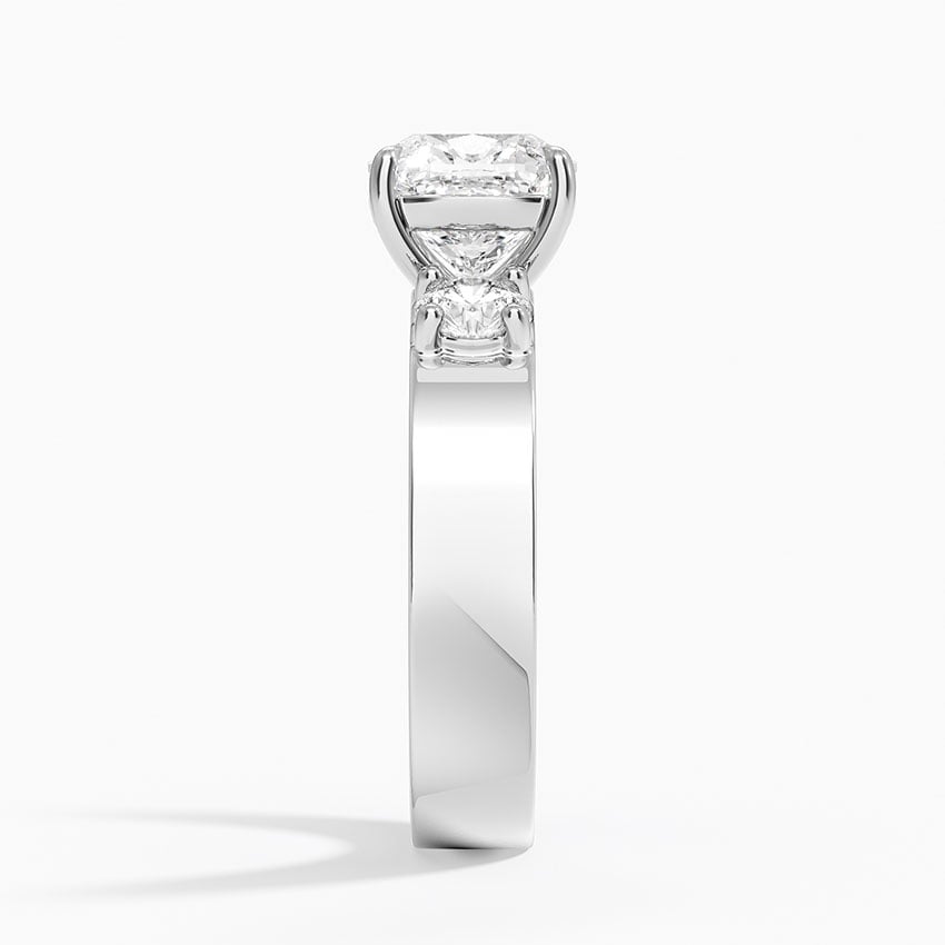 Blair Cushion lab-grown diamond ring, side2, 2 ct