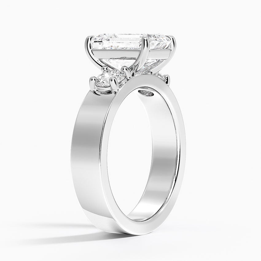 Colette Emerald lab-grown diamond ring, side1, 2 ct