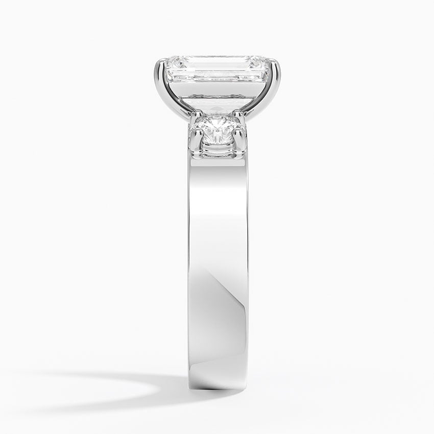Colette Emerald lab-grown diamond ring, side2, 2 ct