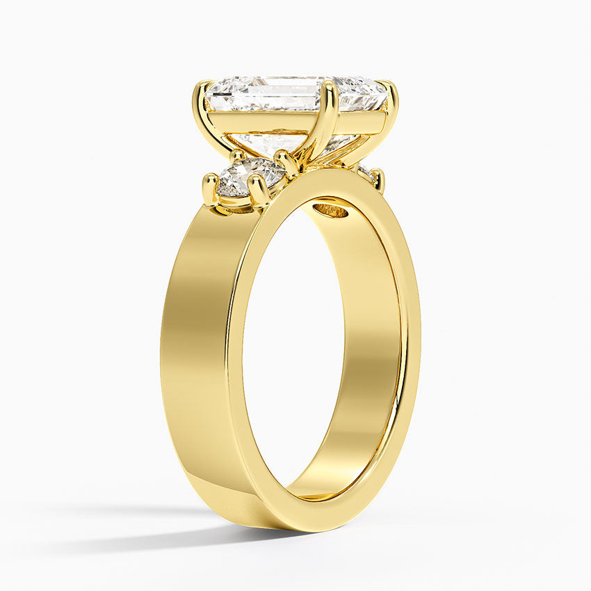 Colette Emerald lab-grown diamond ring, side1, 2 ct