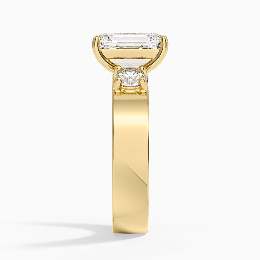 Colette Emerald lab-grown diamond ring, side2, 2 ct