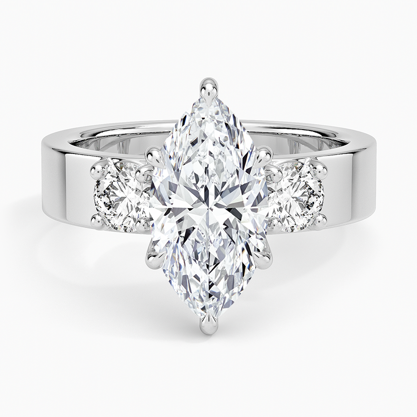 Deborah Marquise lab-grown diamond ring, top, 2 ct