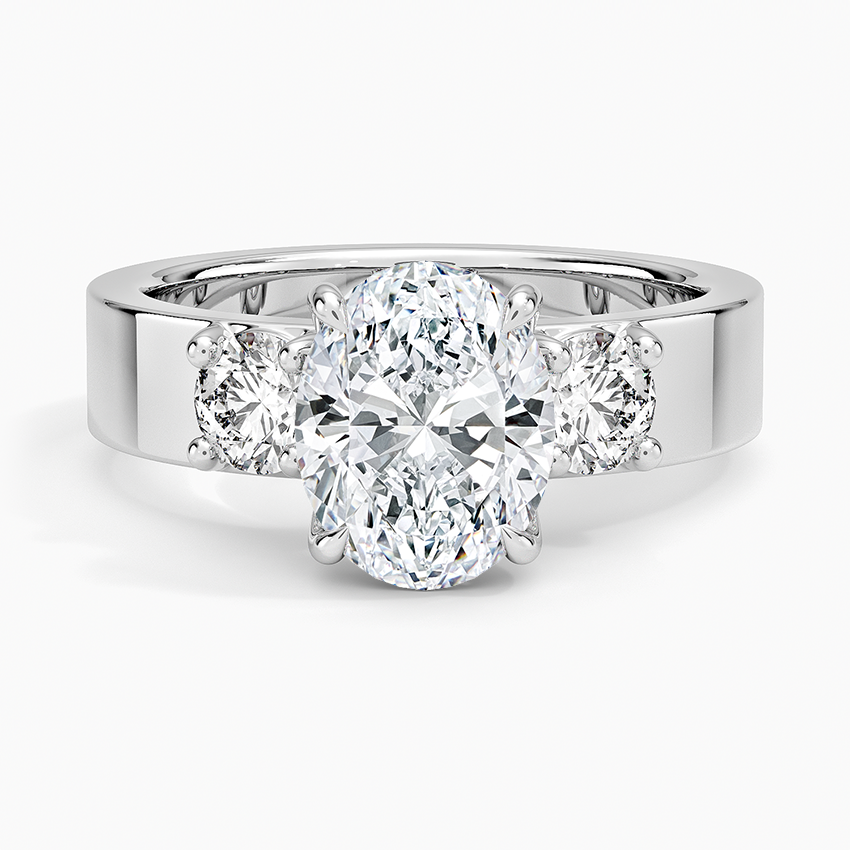 Esme Oval lab-grown diamond ring, top, 2 ct