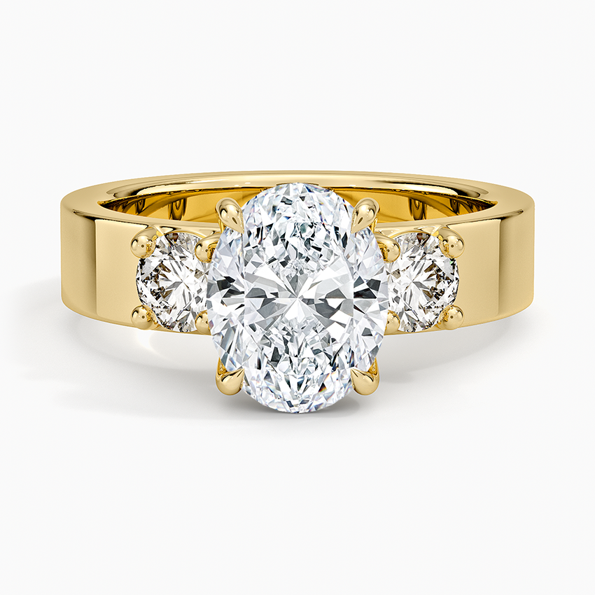 Esme Oval lab-grown diamond ring, top, 2 ct