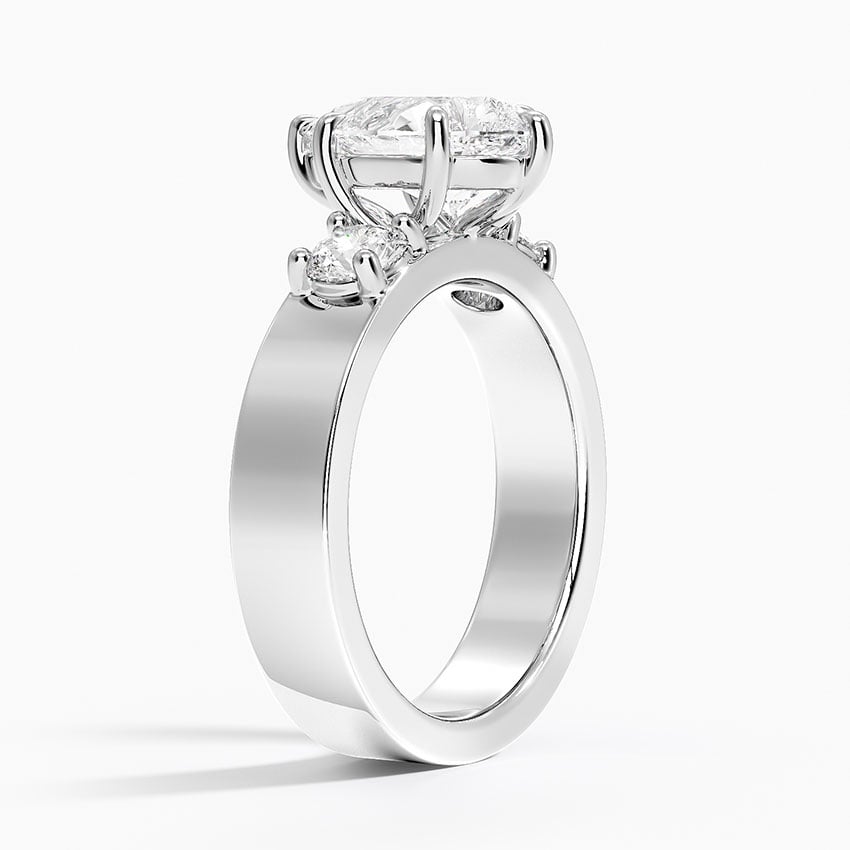 Fiona Pear lab-grown diamond ring, side1, 2 ct