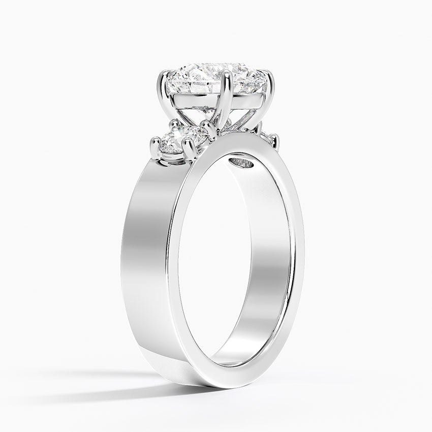 Heidi Round lab-grown diamond ring, side1, 2 ct