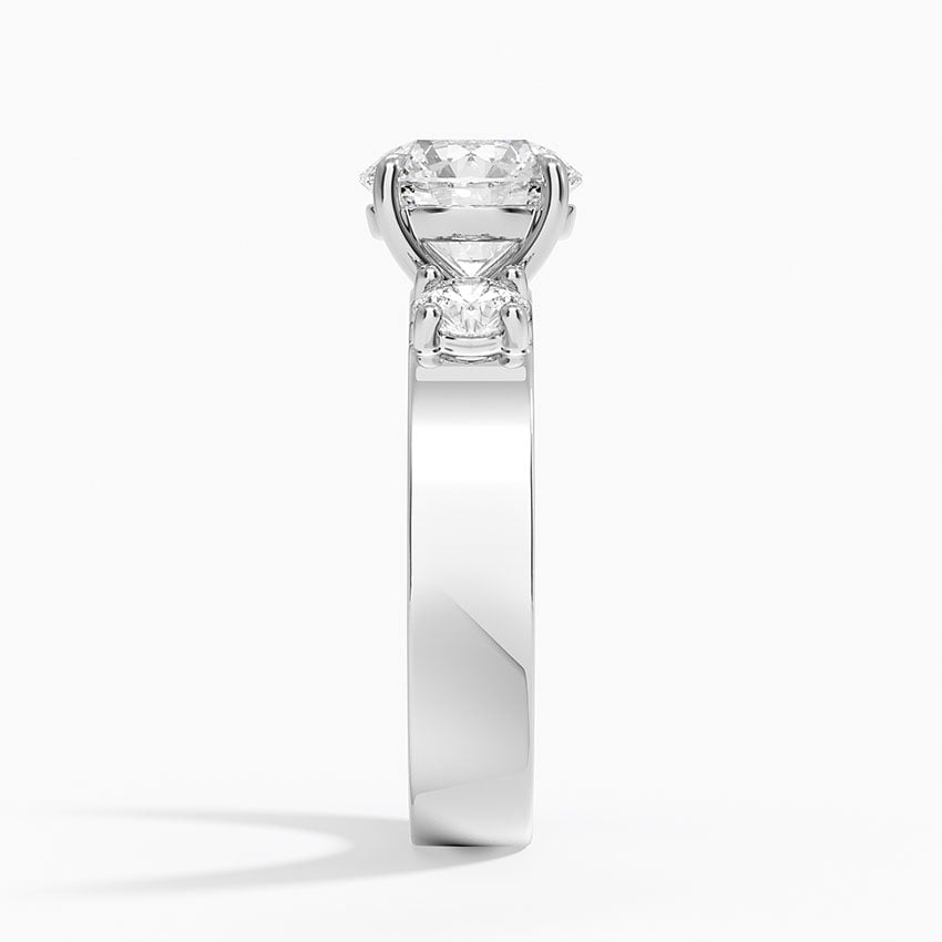 Heidi Round lab-grown diamond ring, side2, 2 ct