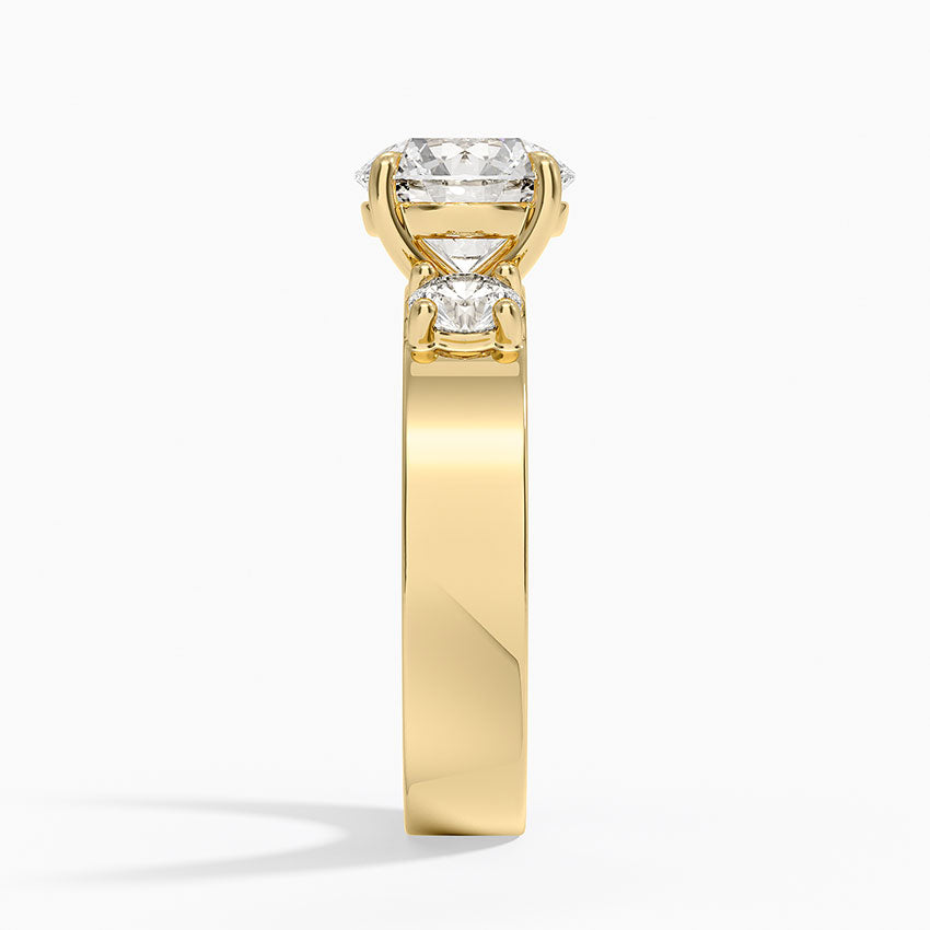 Heidi Round lab-grown diamond ring, side2, 2 ct