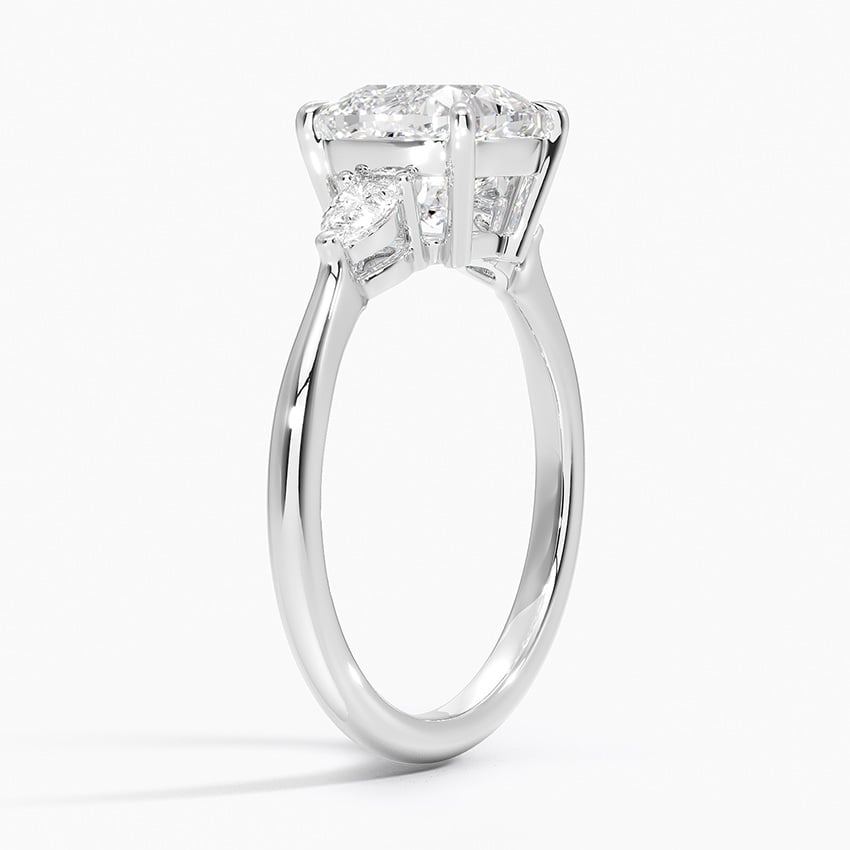Ilana Cushion lab-grown diamond ring, side1, 2 ct