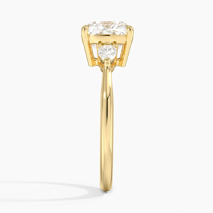 Ilana Cushion lab-grown diamond ring, side2, 2 ct
