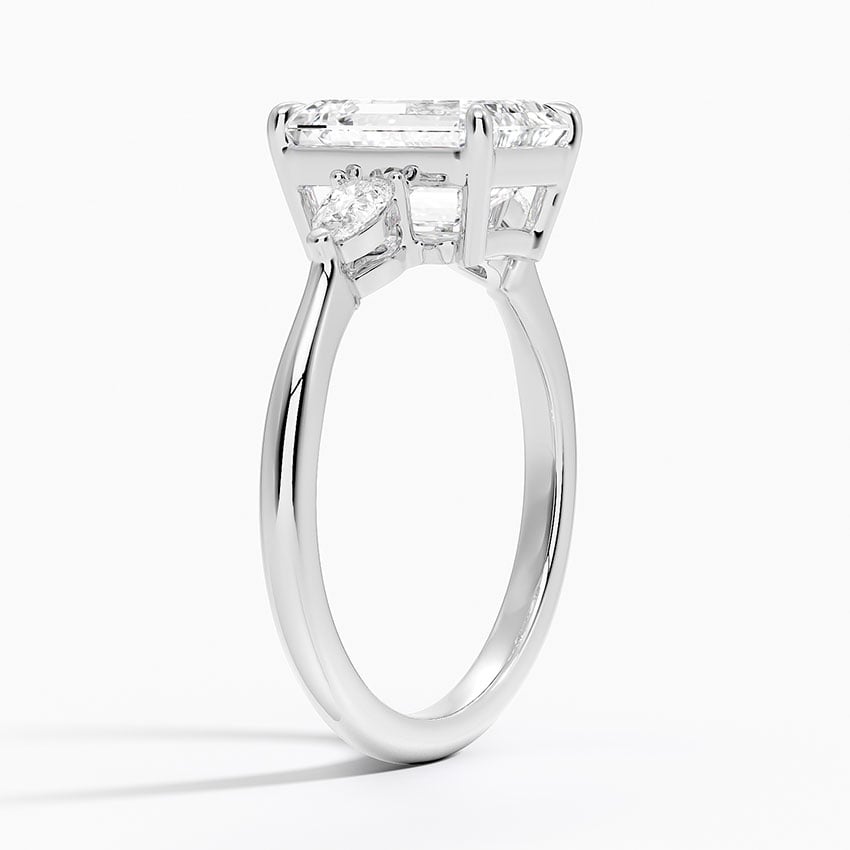 Joy Emerald lab-grown diamond ring, side1, 2 ct