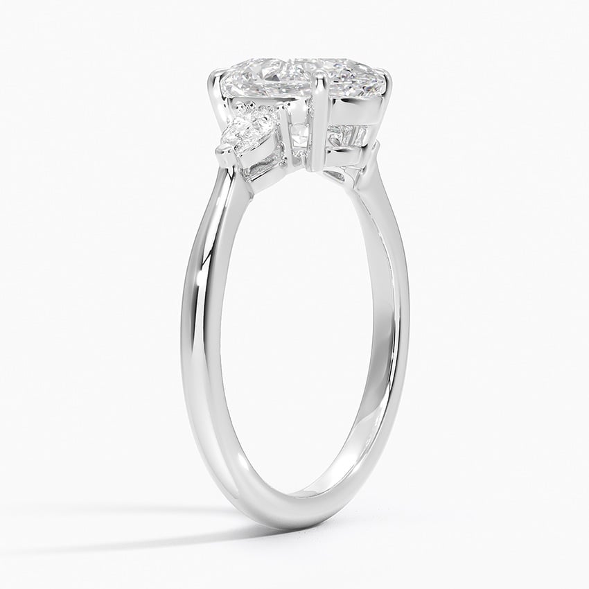 Lydia Oval lab-grown diamond ring, side1, 2 ct