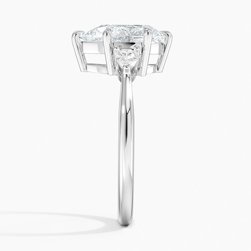 Nevis Pear lab-grown diamond ring, side2, 2 ct