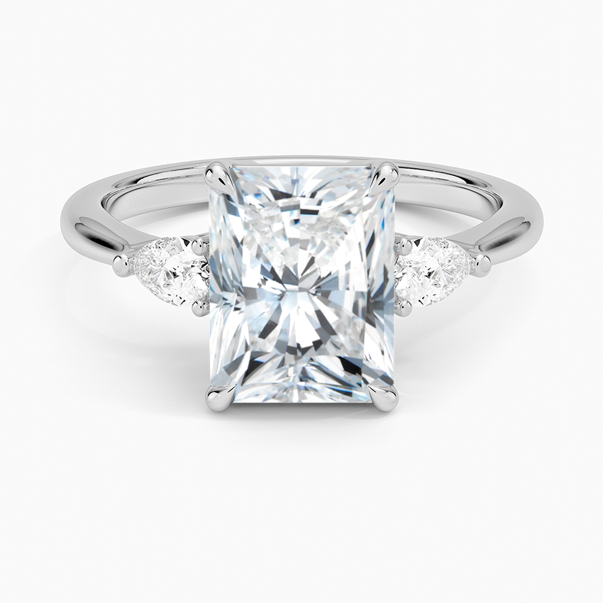 Nina Radiant lab-grown diamond ring, top, 2 ct