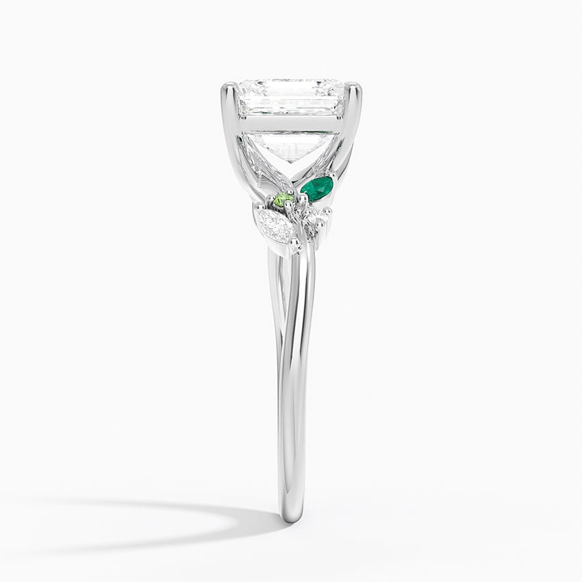 Del Mar Asscher lab-grown diamond ring, side2, 2 ct