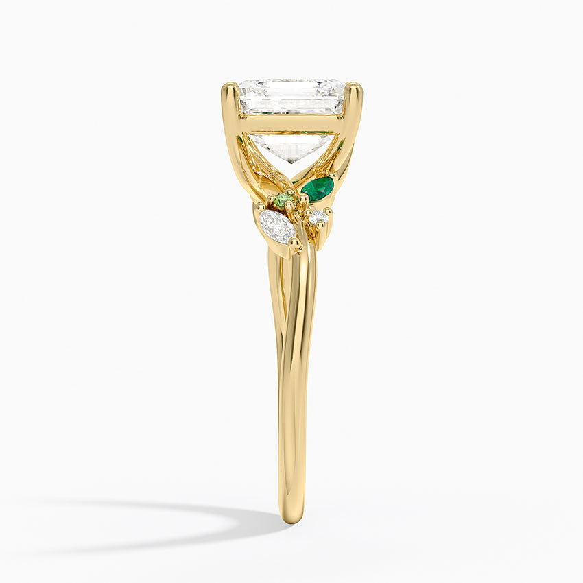 Del Mar Asscher lab-grown diamond ring, side2, 2 ct