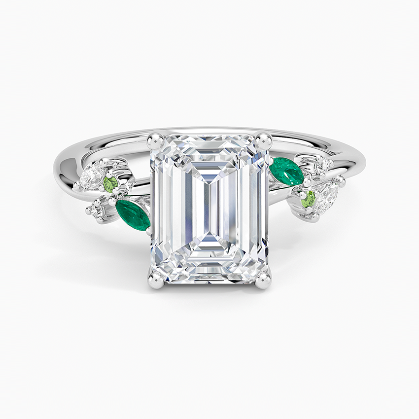 Petra Emerald lab-grown diamond ring, top, 2 ct