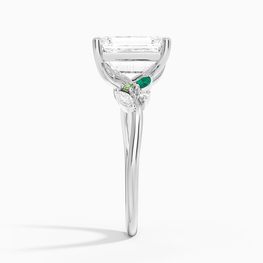 Petra Emerald lab-grown diamond ring, side2, 2 ct