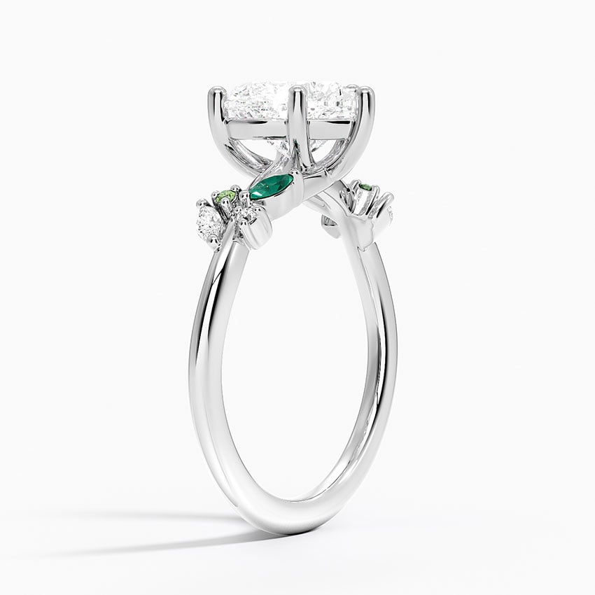 Ruth Heart lab-grown diamond ring, side1, 2 ct