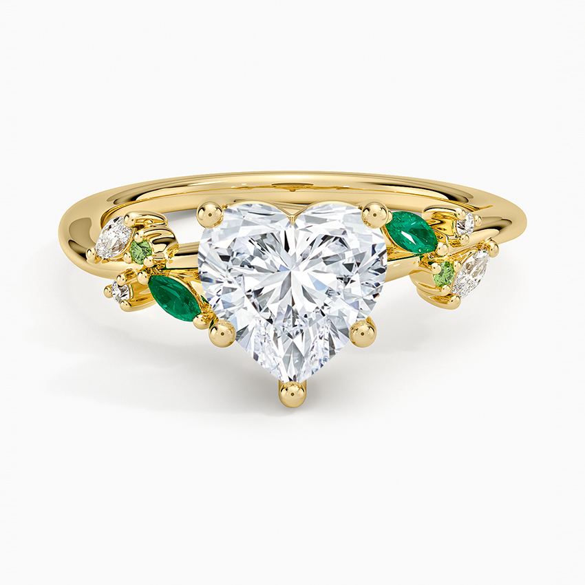 Ruth Heart lab-grown diamond ring, top, 2 ct