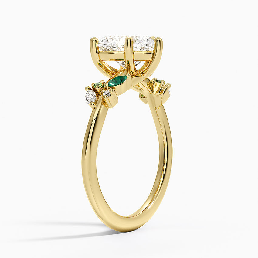 Ruth Heart lab-grown diamond ring, side1, 2 ct