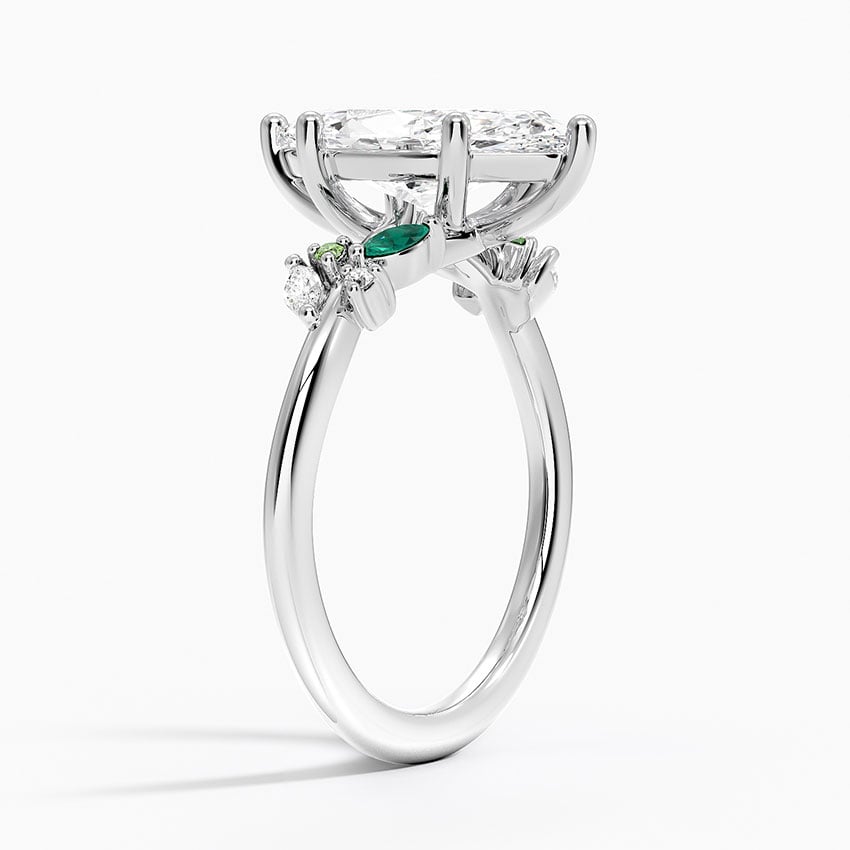 Sylvia Marquise lab-grown diamond ring, side1, 2 ct