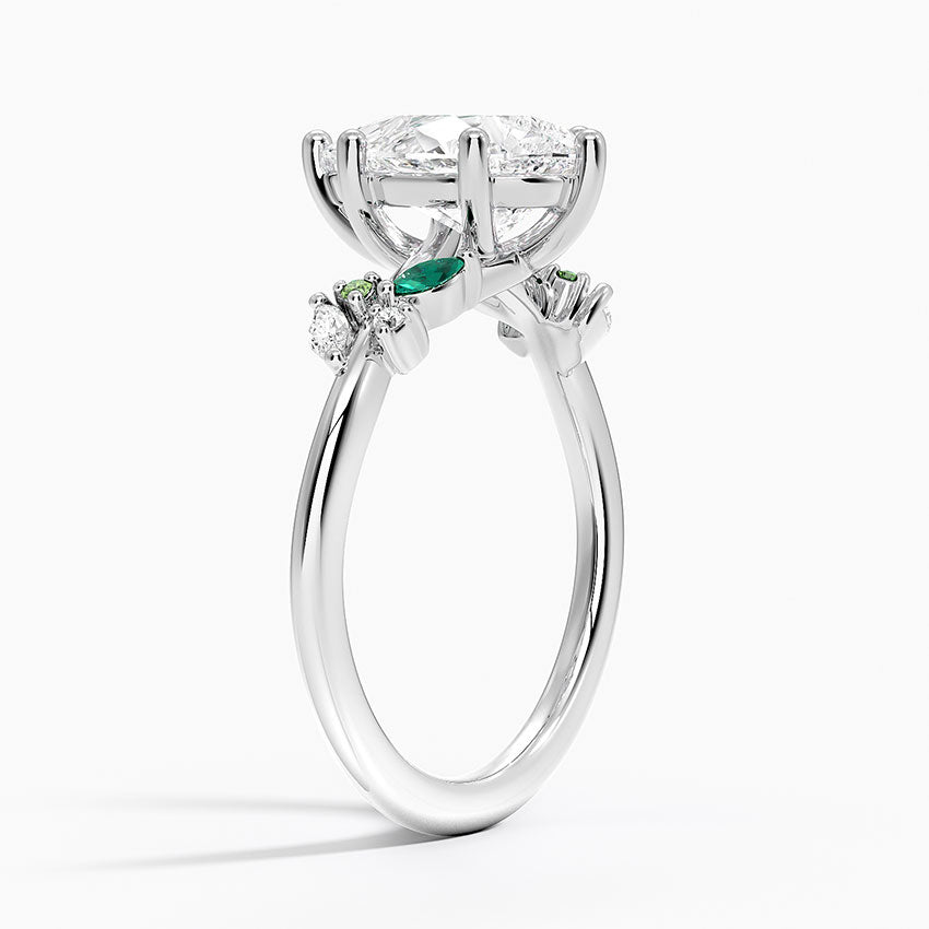 Lucca Pear lab-grown diamond ring, side1, 2 ct