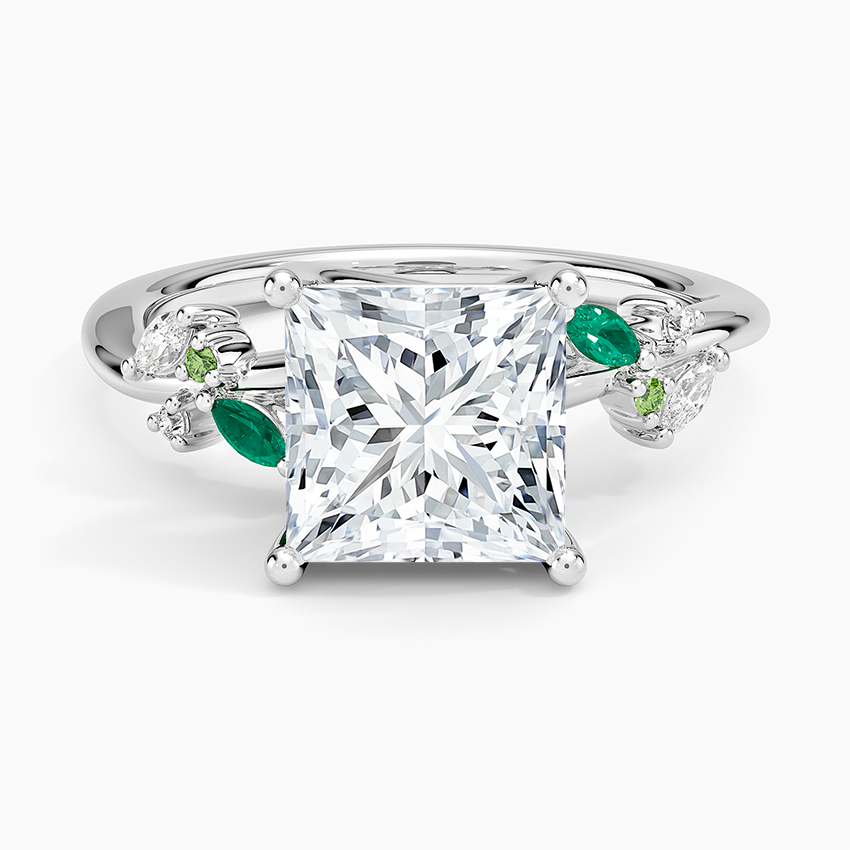 Thea Princess lab-grown diamond ring, top, 2 ct