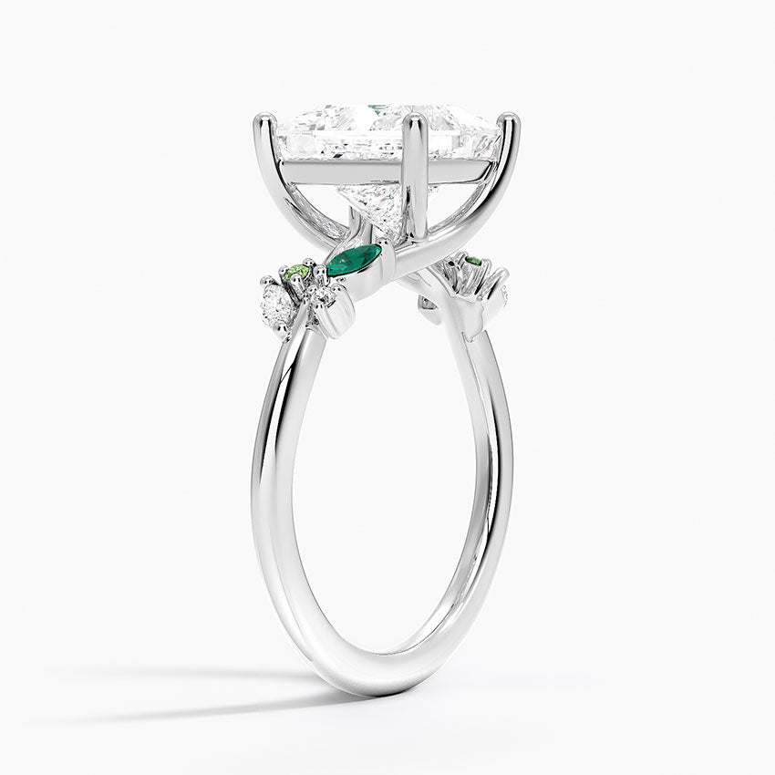 Thea Princess lab-grown diamond ring, side1, 2 ct