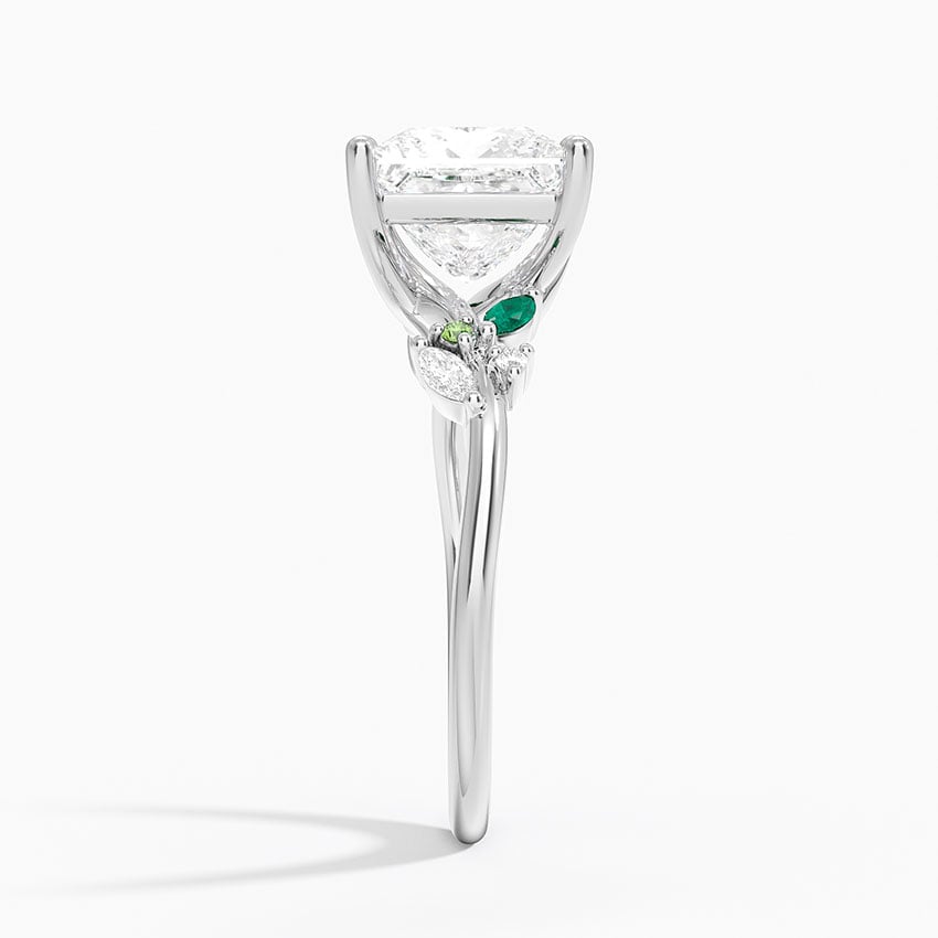 Thea Princess lab-grown diamond ring, side2, 2 ct