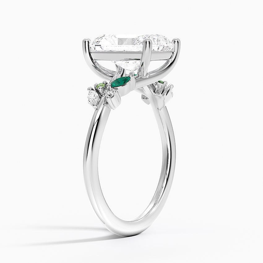 Verity Radiant lab-grown diamond ring, side1, 2 ct