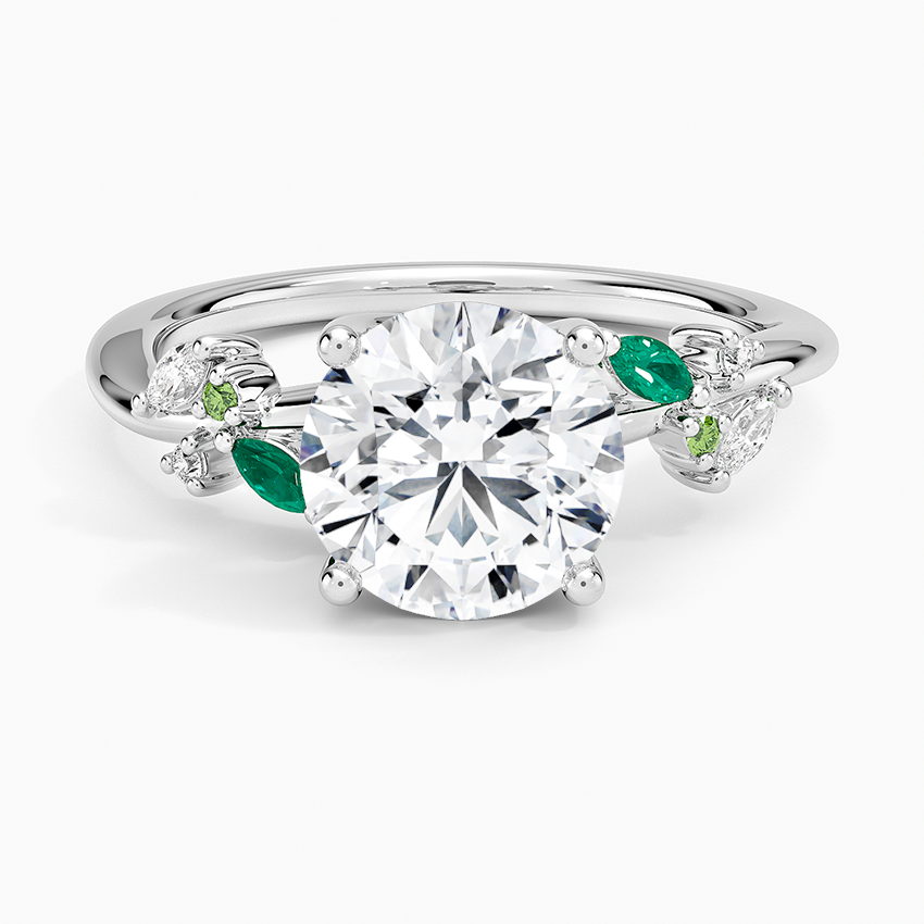 Willa Round lab-grown diamond ring, top, 2 ct
