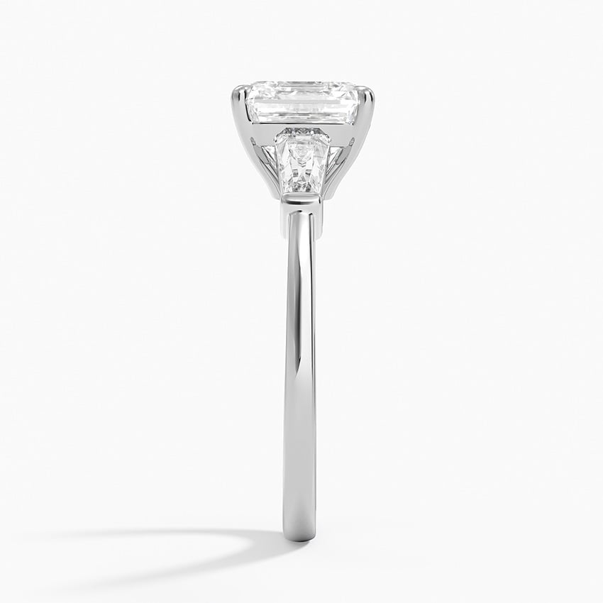 Yvette Asscher lab-grown diamond ring, side2, 2 ct