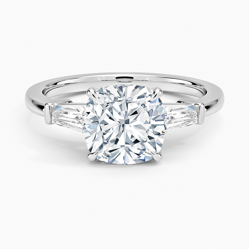 Zara Cushion lab-grown diamond ring, top, 2 ct