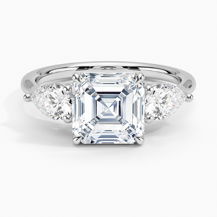 Carmen Asscher lab-grown diamond ring, top, 2 ct
