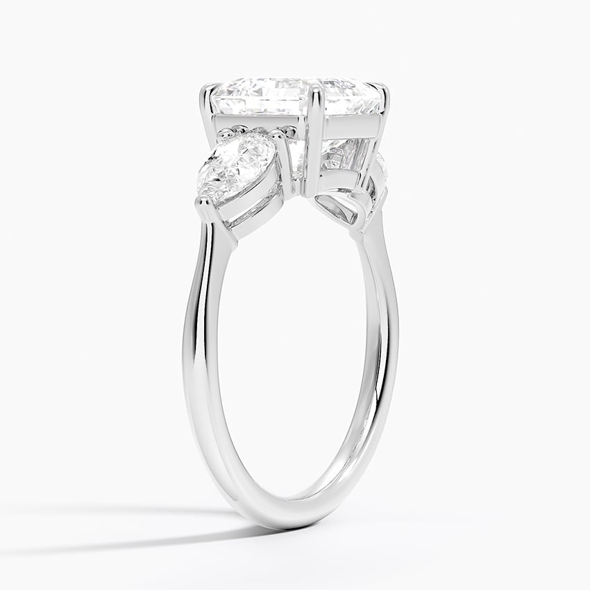 Carmen Asscher lab-grown diamond ring, side1, 2 ct