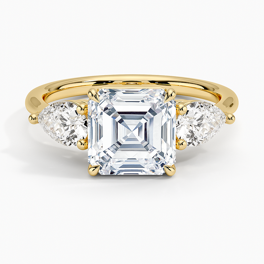Carmen Asscher lab-grown diamond ring, top, 2 ct