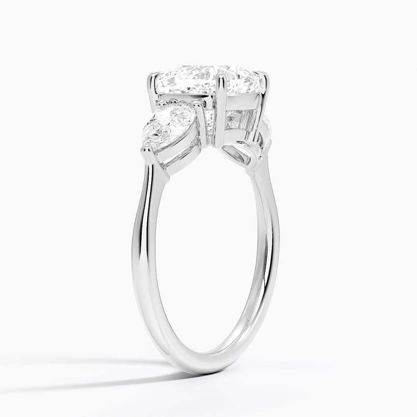 Davina Cushion lab-grown diamond ring, side1, 2 ct