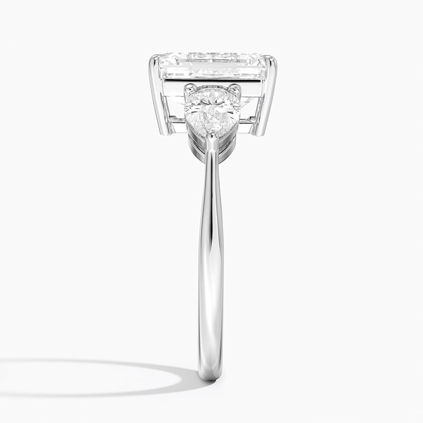Edith Emerald lab-grown diamond ring, side2, 2 ct