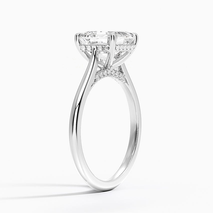Lana Asscher lab-grown diamond ring, side1, 2 ct
