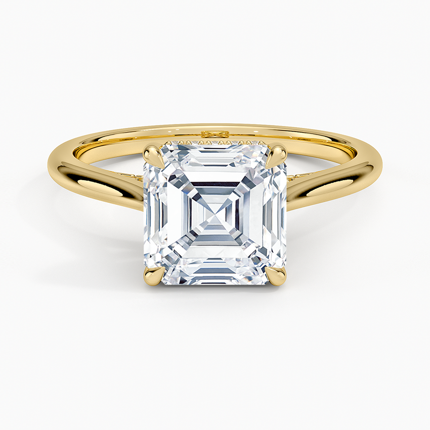Lana Asscher lab-grown diamond ring, top, 2 ct