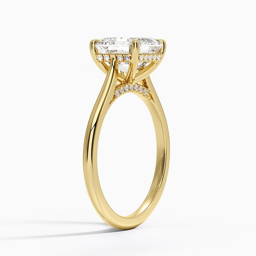 Lana Asscher lab-grown diamond ring, side1, 2 ct