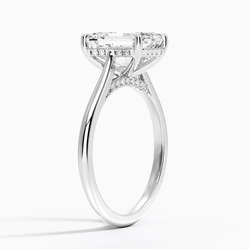 Siena Emerald lab-grown diamond ring, side1, 2 ct
