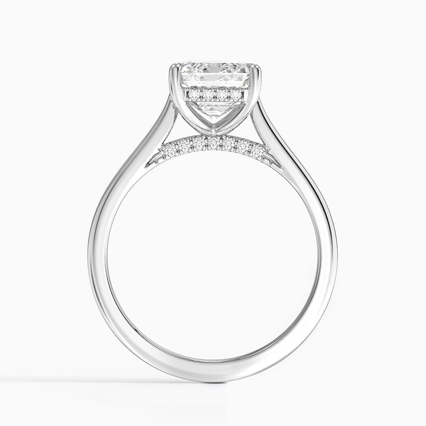 Siena Emerald lab-grown diamond ring, side2, 2 ct