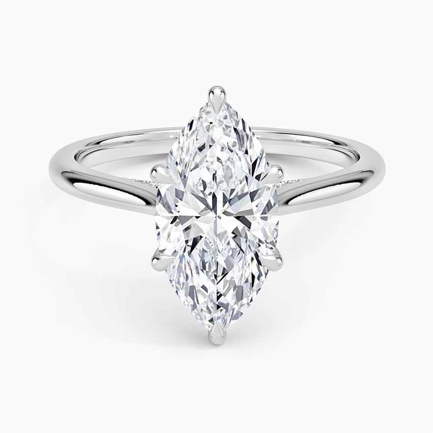 Noelle Marquise lab-grown diamond ring, top, 2 ct