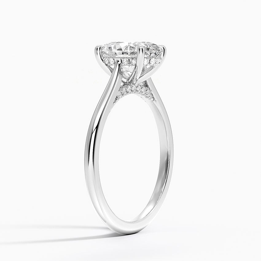 Portia Oval lab-grown diamond ring, side1, 2 ct