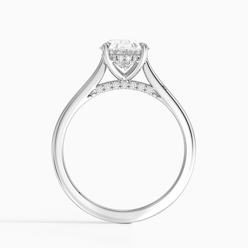 Portia Oval lab-grown diamond ring, side2, 2 ct