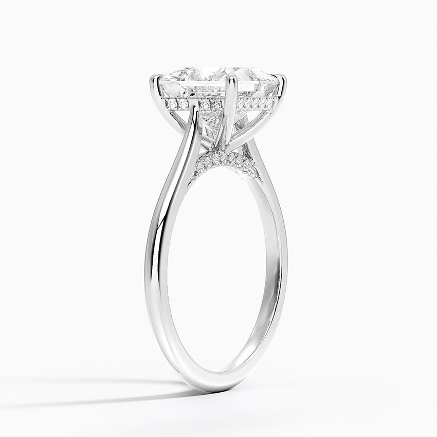 Roxanne Princess lab-grown diamond ring, side1, 2 ct