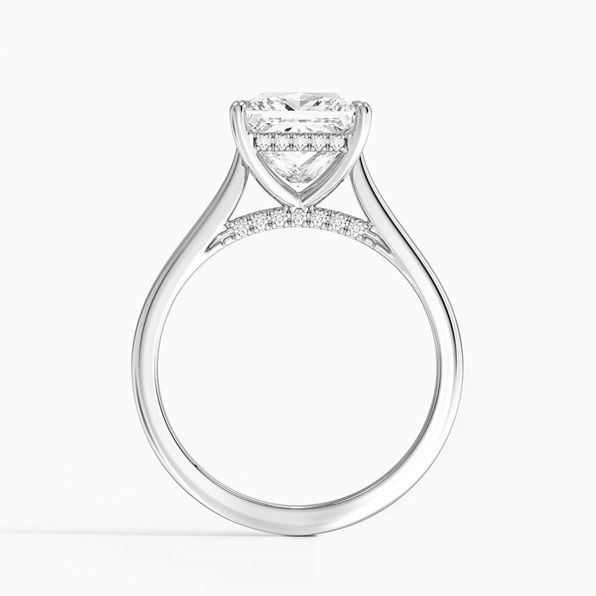 Roxanne Princess lab-grown diamond ring, side2, 2 ct